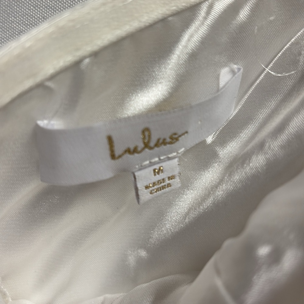 Lulu's White Strapless Off-Shoulder Puff Sleeve Maxi Dress - Picture 9 of 10